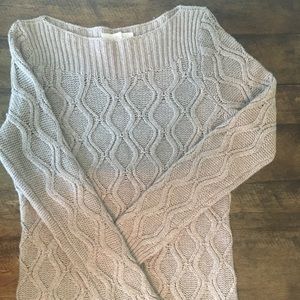 Loft tan boatneck sweater
